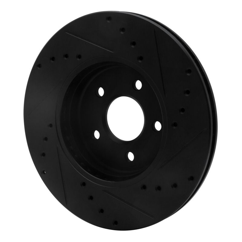 Ford Mondeo Brake Rotor (1) - Front Left - R1 Concepts - Drilled & Slotted - Black - `01-`08